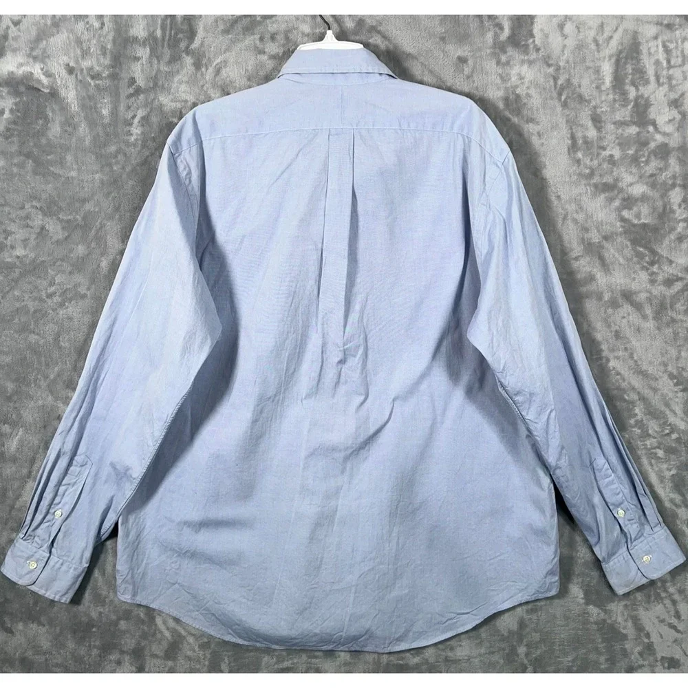 Polo Ralph Lauren Button Down Shirt Mens 2XL Blue Long Sleeve Cotton Preppy